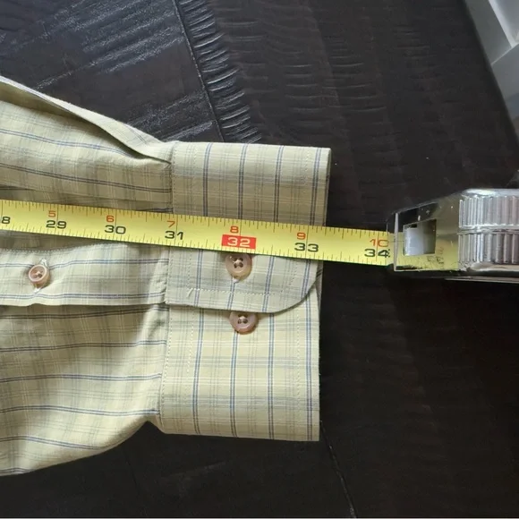 John W Nordstrom/JWN Long Sleeve Liggt Green/Blue Plaid Button Down Shirt XXL - Picture 13 of 16